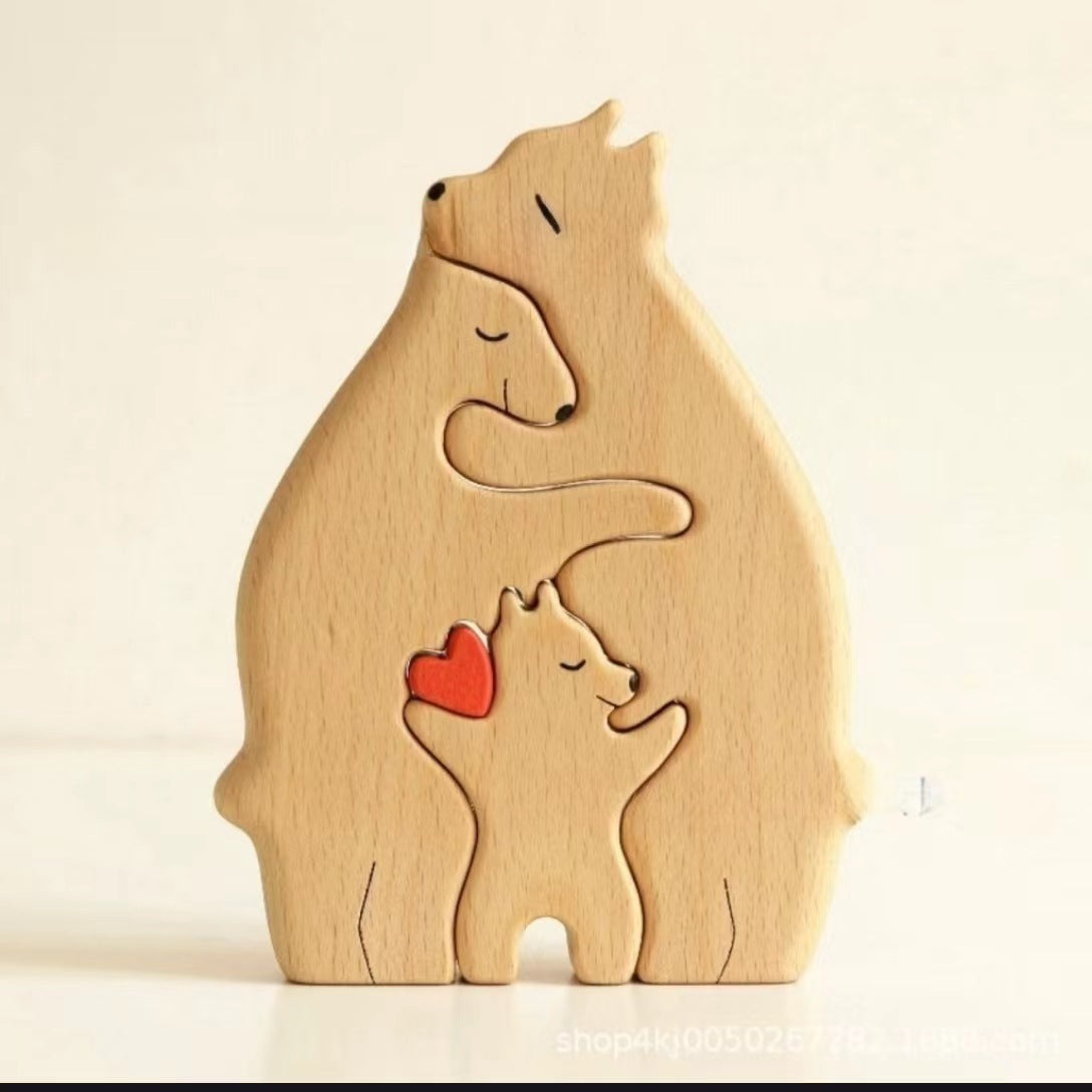 Bear Family Wooden Puzzle